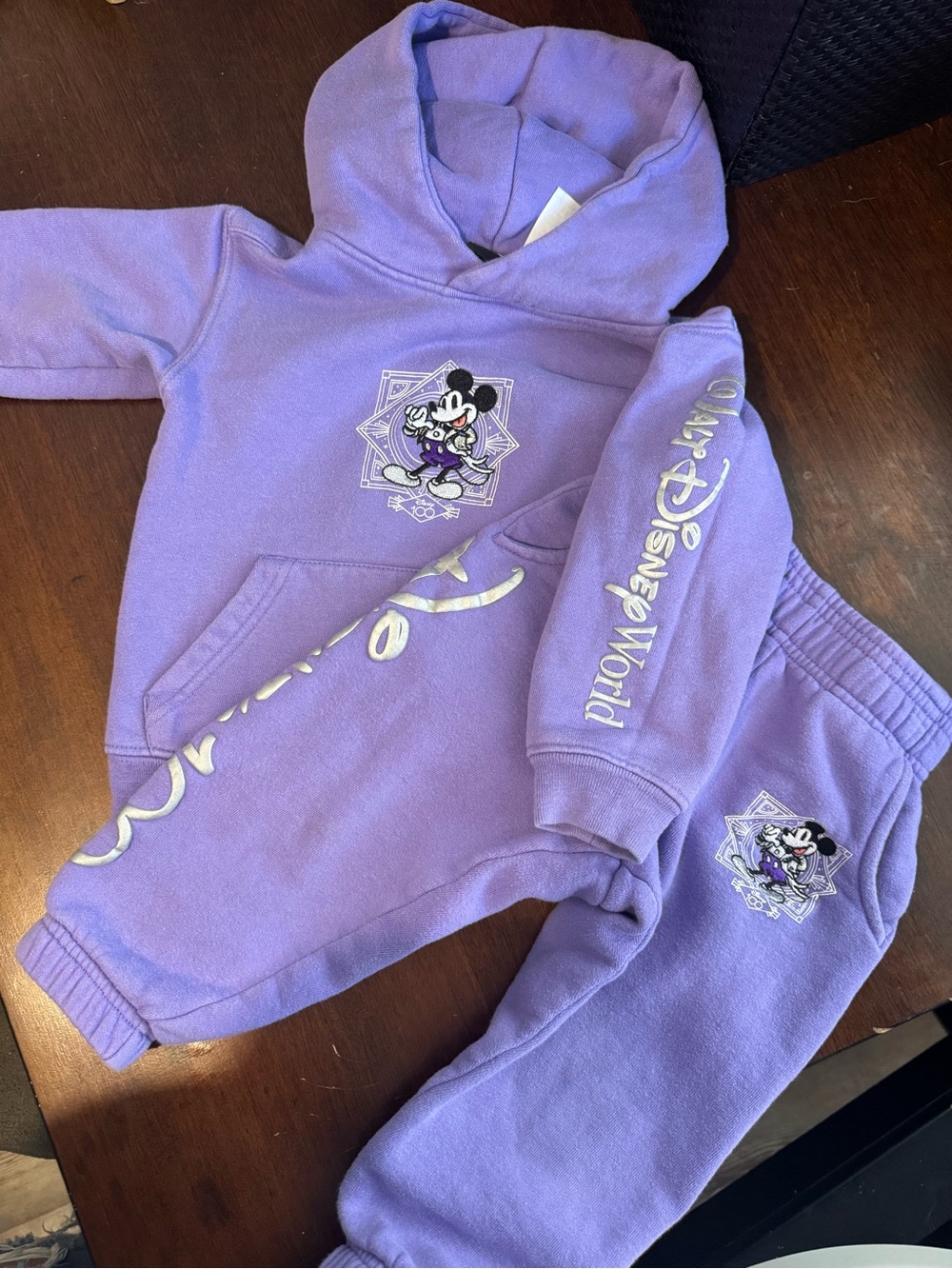 Disney 100 purple Kids Graphic Sweatshirt  and sweatpants Mickey & Friends